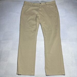 Peter Millar Ultimate Sateen 5 Pocket Pants 38x30 Khaki Casual Golf Straight Leg